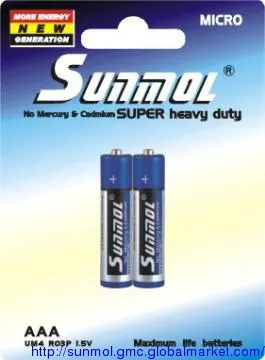 Leakage Proof R03 AAA Zinc-Carbon AAA Battery