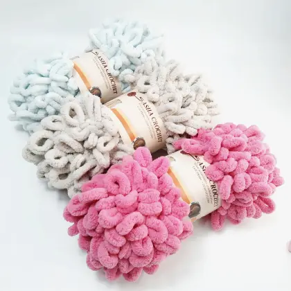 Fros Chunky Vegan Jumbo Yarn: 100% Polyester Super Chunky Color Yarn for Popcorn Knit