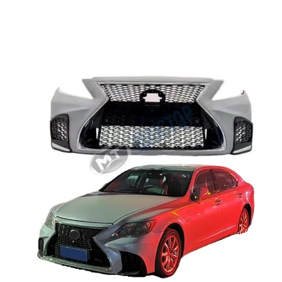 MAICTOP Car Body Parts Facelift Sport Style Front Bumper Grill for Lexus LS 2012-2018 Upgrade