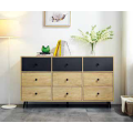 Modern wooden storage cabinet 9 chest of drawers