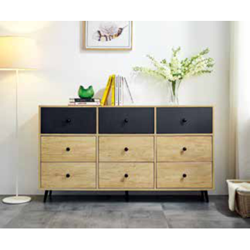 Mueble de almacenamiento de madera moderno 9 Cajonera de cajones