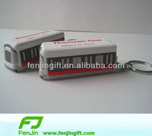 train promotional 3d pvc keychain