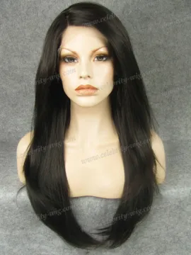natural silky straight synthetic wigs for hair lace front wigs