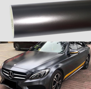 satin metallic titanium gray car wrap vinyl