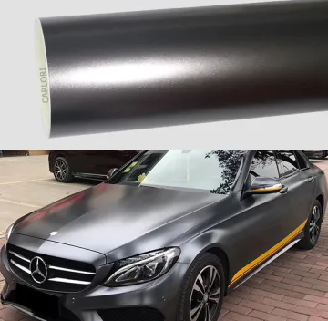 satin metallic titanium gray car wrap vinyl