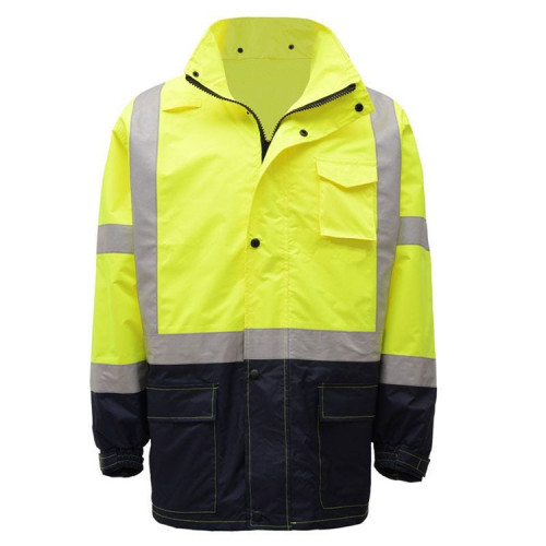 Safety work wear reflective waterproof jacket