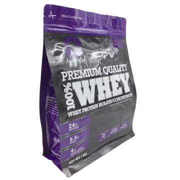 Aluminium Foil Ziplock Packaging Bag for Whey Protein Powder (500g-1kg)