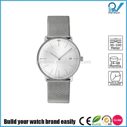 Made in Germany mark stainless steel case milanaise bracelet junghans style designed self winding movement mechanical watch