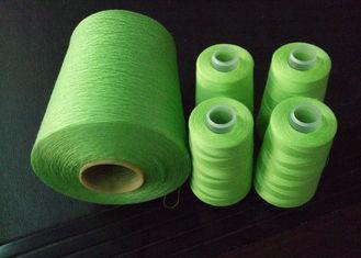 Green White 100% Polyester Dyed Yarn , 60s/2 Spun Polyester