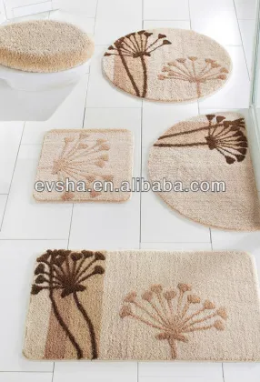 HAND TUFT BATHMAT POLYESTER BATHMAT RICH DESIGN BATHMAT (EV-L001-BM)