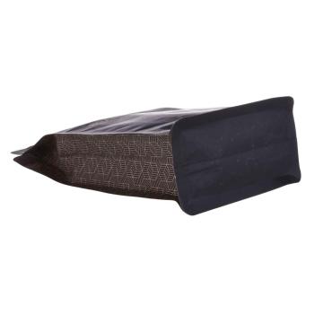 Kraft Paper Flat Botttom Pouch med glidelås