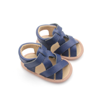 Sandalias para niños pequeños de moda azul oscuro