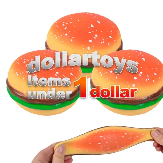 Super Soft Hamburger Squeeze Decompress Toys - Novelty Stress Reliever for Boys and Girls