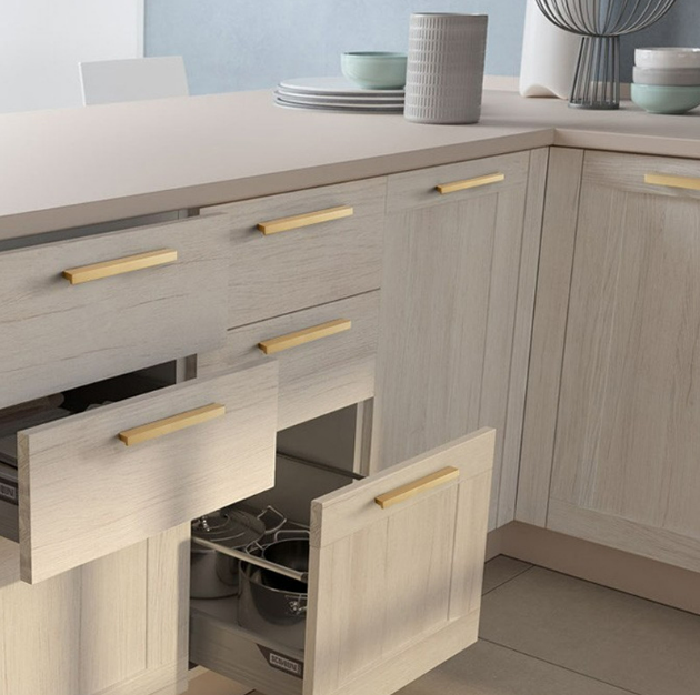 brass door handles kitchen