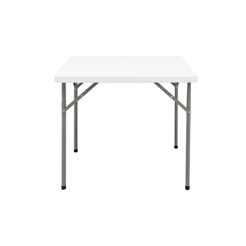 Mesa de comedor de picnic al aire libre plegable de plástico cuadrado blanco