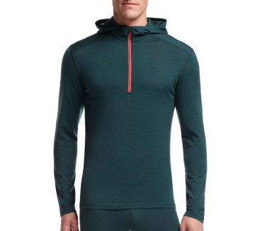 Großhandel 100% Merino Wolle Langarm Outdoor -Kleidung für Männer - Hoodie