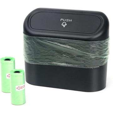 Car Universal Seat Back Door Hanging Storage Bin Garbage Can with Cover