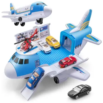 LeadingStar Children Transport Plane Static Model Toys For Transport Aircraft Container Truck Track Aviation