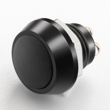 Langir 12 mm 24V waterdichte IP67 Niet-verlichte tijdelijke metalen drukknopschakelaars