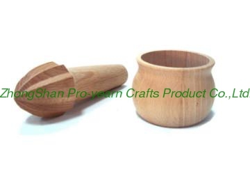 Useful wooden mortar