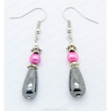 waterdrop hematite earring