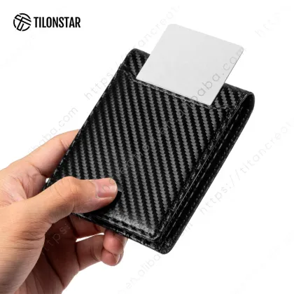 RFID Blocking Leather Wallet for Men: High-Quality Minimalist Design for Secure Cash and Credit Card Storage