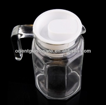 Hot style 0.5L transparent high clear juice octagonal glass pot