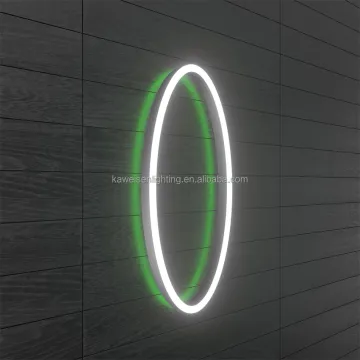 Conspicuous Circular Oval Aluminum Profile Wall Mounted LED Ring Light with Acrylic Cover and Decorative Wall Loop Lamps