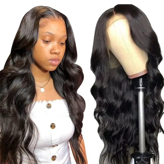 Cheap body wave natural human hair wigs,26 inch virgin peruvian human hair lace front wigs with baby hair
