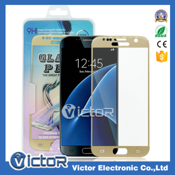 New printing color tempered glass screen protector for Samsung Galaxy S7 G930F