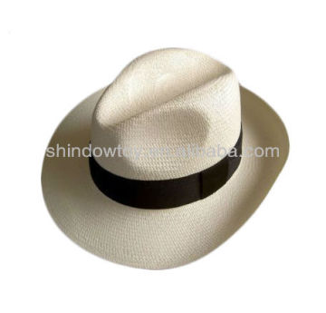 Fashion white paper hat, Panama paper straw hat, White Panama hat