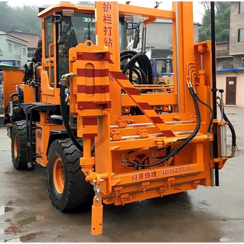 Hydraulic Hammer Driver for Highway Guardrail