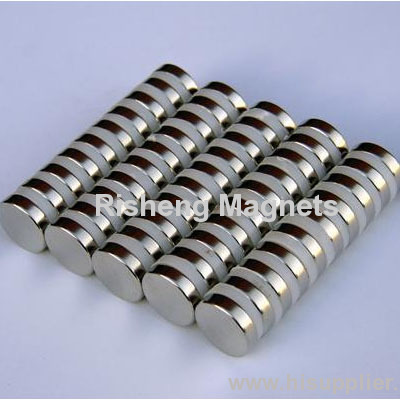 Rare Earth Neodymium Magnets Disk N38 Grade With Nickel Coating 