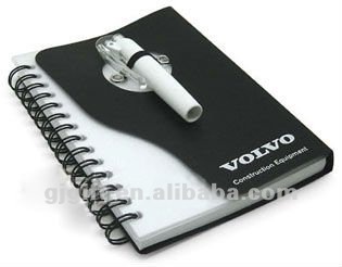 2015 cheap custom plastic cover spiral notebook with custom printing