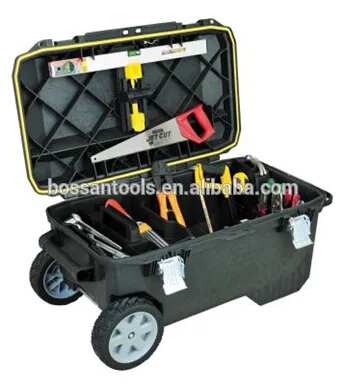 38" grip handle plastic storgae trolley case