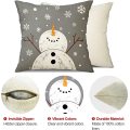 Decoraciones de almohadas de Navidad grises copas de nieve de invierno