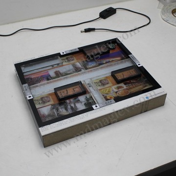 custom acrylic led light box, slim acrylic LED display light box for sign