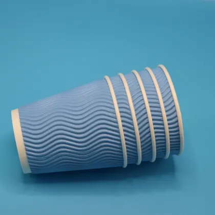 16oz S Corrugated Dual-tone Corrugated Insulated Paper Cups