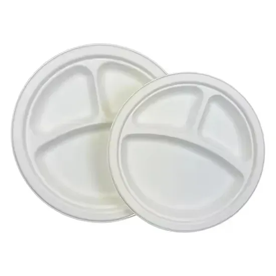 Disposable Compostable 9 Inch Sugarcane Bagasse Cake Plates