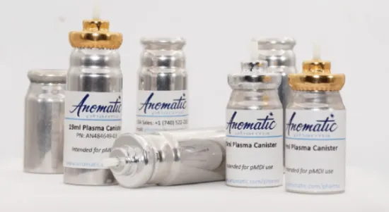 Plasma coated (FCP) MDI canisters