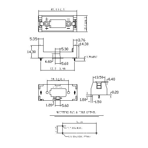 Coin Cell Holders FOR CR123A BT-S-SI-R-CR123A-B