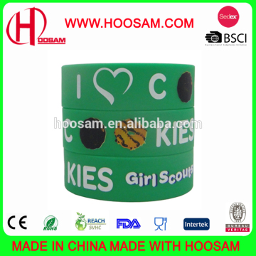 Clear Silicone Width bracelet, Customized Designs are Accepted