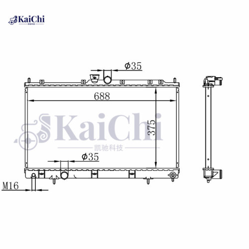 MR497740 Bộ tản nhiệt Mitsubishi Lancer 1.3L/2.0L 2003-2013 MT