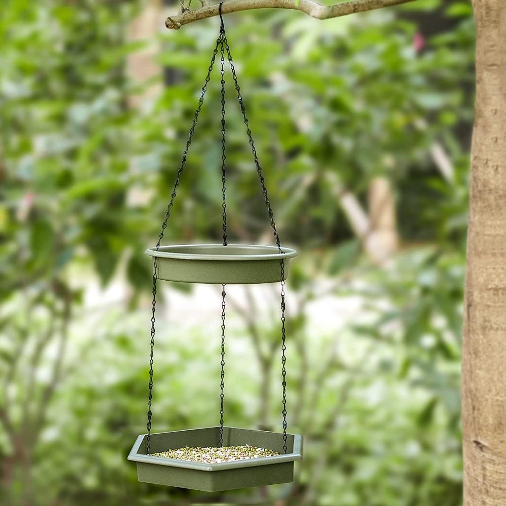 Baignoire d&#39;oiseaux suspendue mangeur d&#39;oiseaux de bain d&#39;oiseau