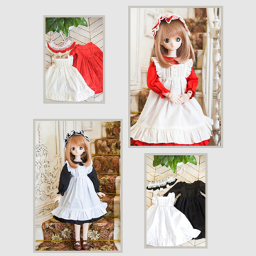 Girl/Female Black/Red Dress Suit for SD/DD/MSD Size Bjd