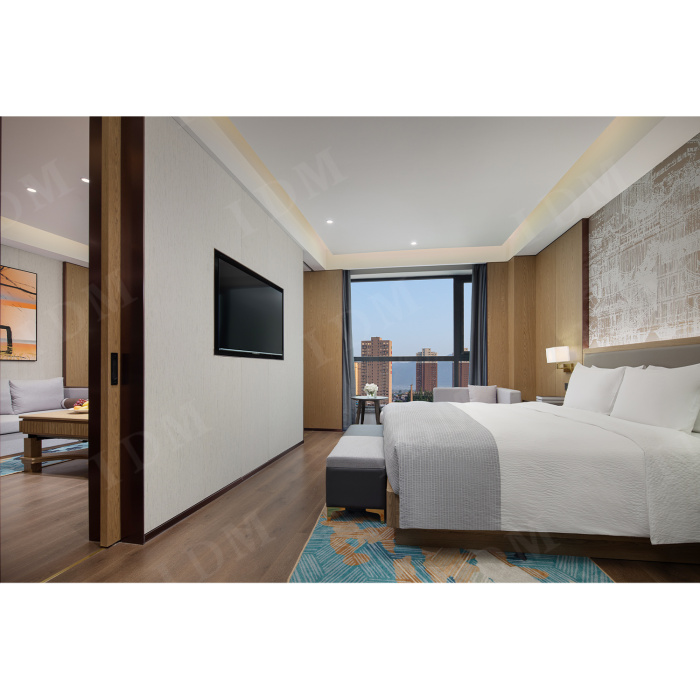 Projete o quarto de hotel de cama de hotel completo