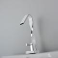 Unique single hole hot and cold basin faucet