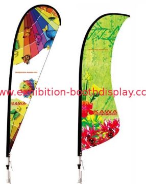 Custom Concave Angled Advertising Flying Banner Display , Outdoor Banner Stands
