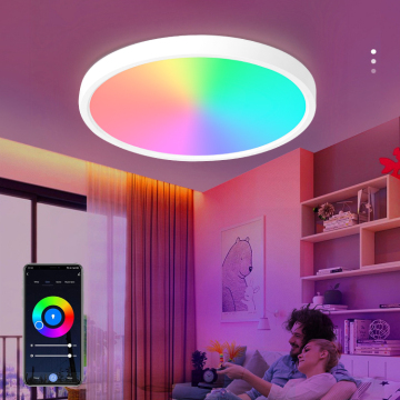 Modern RGB Round Ceiling Light for Living Room