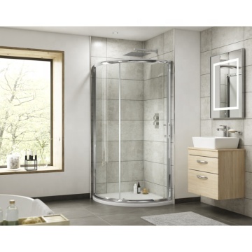 Modern Style 8mm Curved Tempered Glass Shower Door Enclosure